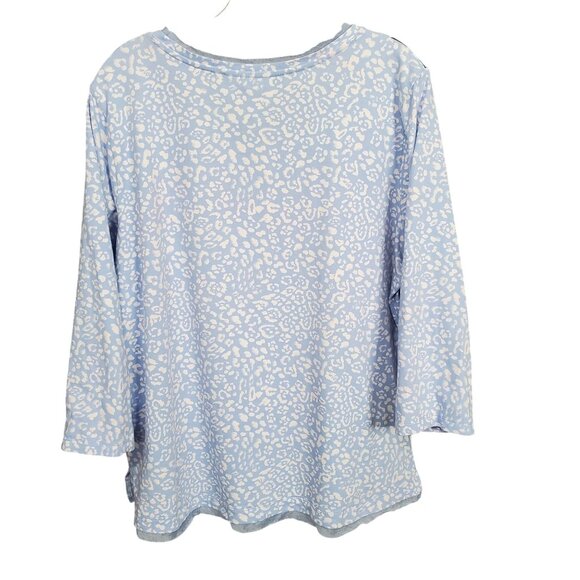 Zenergy Chicos 3 Size XL Top Sparkly Bead Lace Embellished Animal Print Stretch - Picture 3 of 12